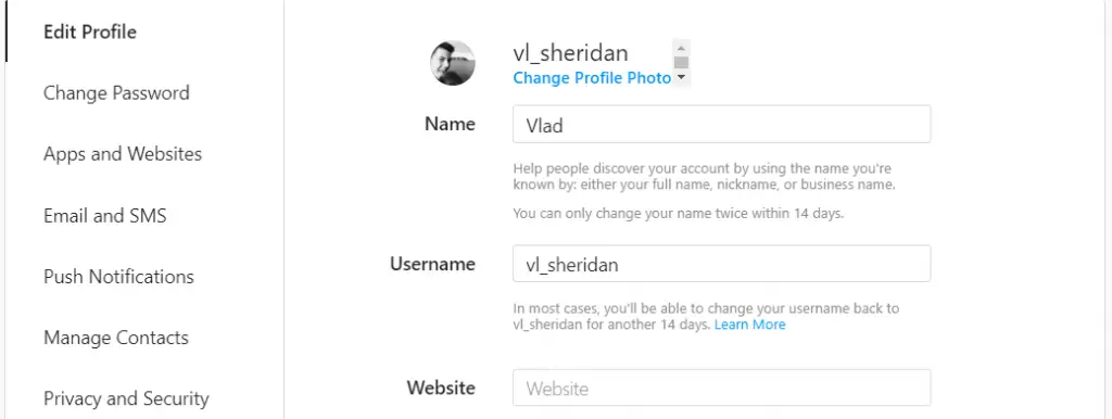 Come cambiare il nome utente di Instagram su Mac o PC