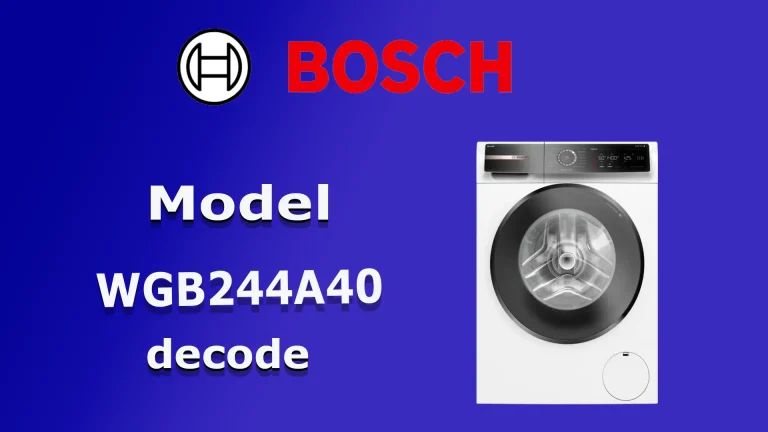 Decodifica del Numero di Modello delle Lavatrice Bosch Decodifica del Numero di Modello delle Lavatrice Bosch